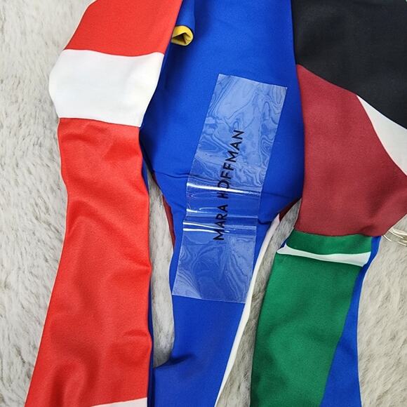 NEW Mara Hoffman Zoa Low Rise Swim Bikini Bottom Cream Multicolor - Picture 9 of 11